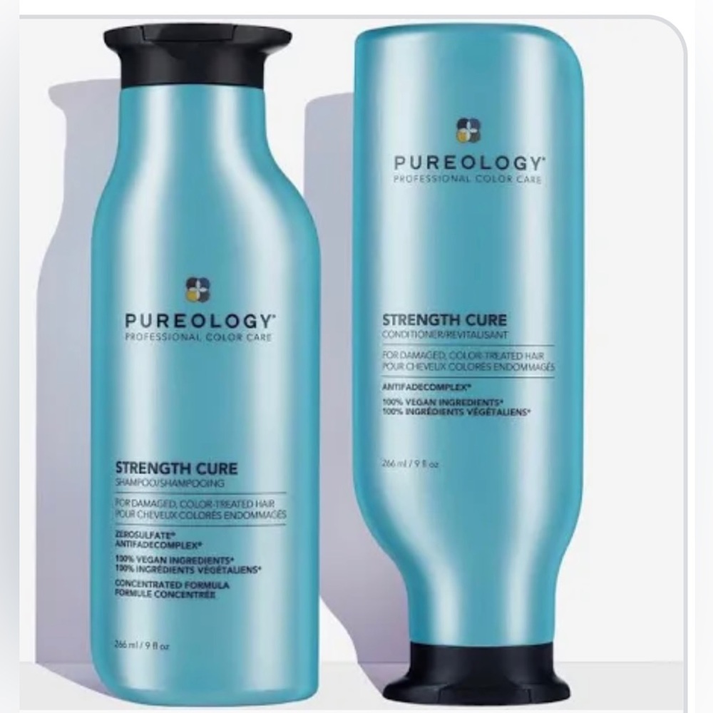 🔥 PUREOLOGY STRENGTH KURE SHAMPOO AND CONDITIONER SET 9 oz each strength